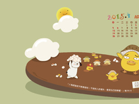 【桌布】2015福音月曆桌布─4月份
