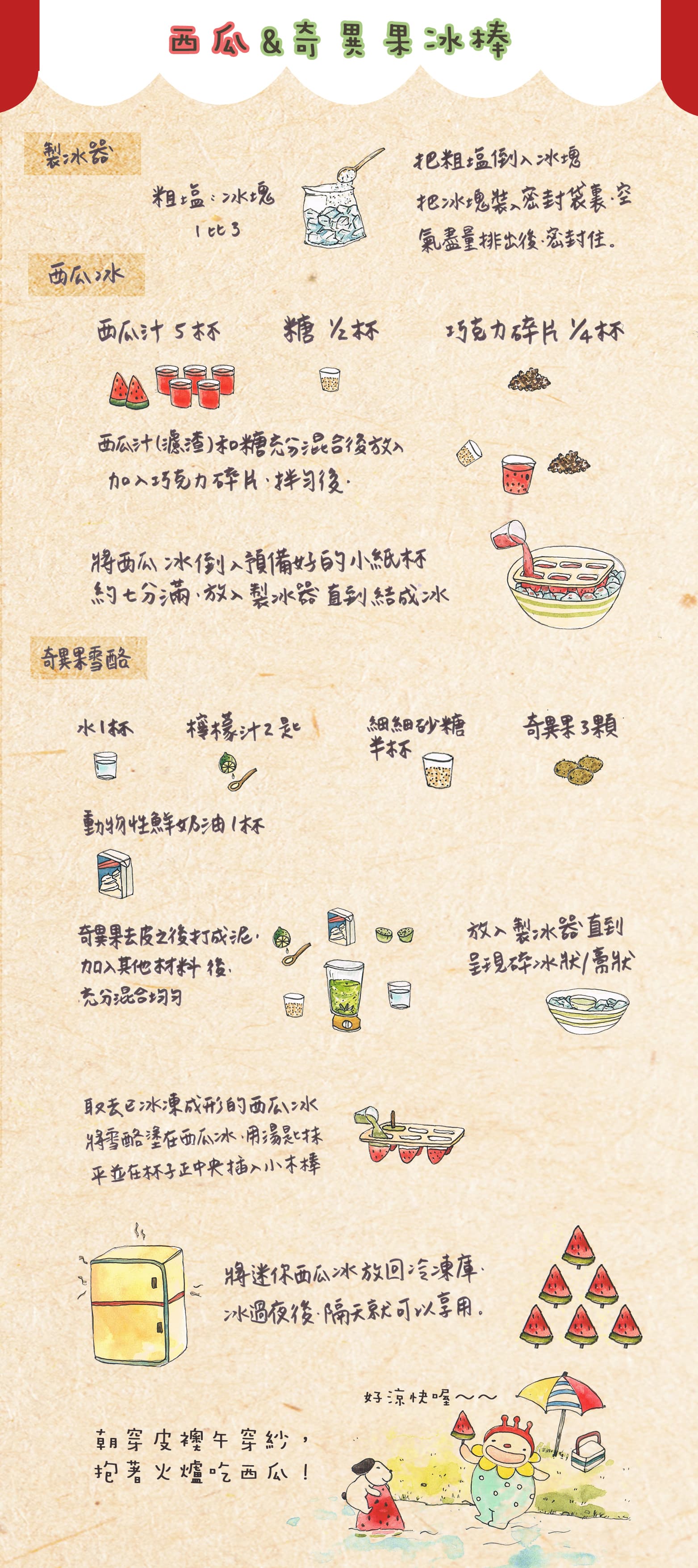 【愛筵廚房】西瓜奇異果冰棒